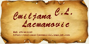 Cmiljana Lacmanović vizit kartica